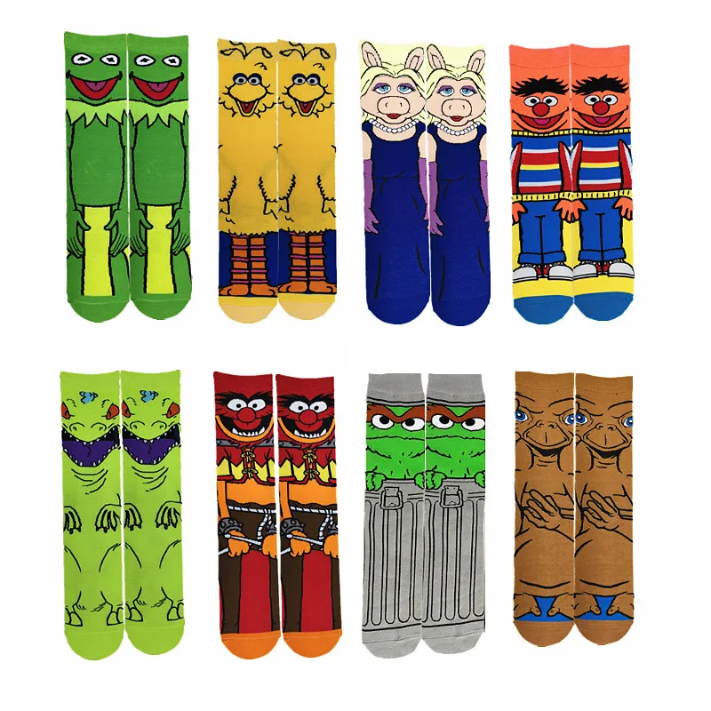 Носки мужские с аниме героями мультфильмов забавные повседневные уличные носки