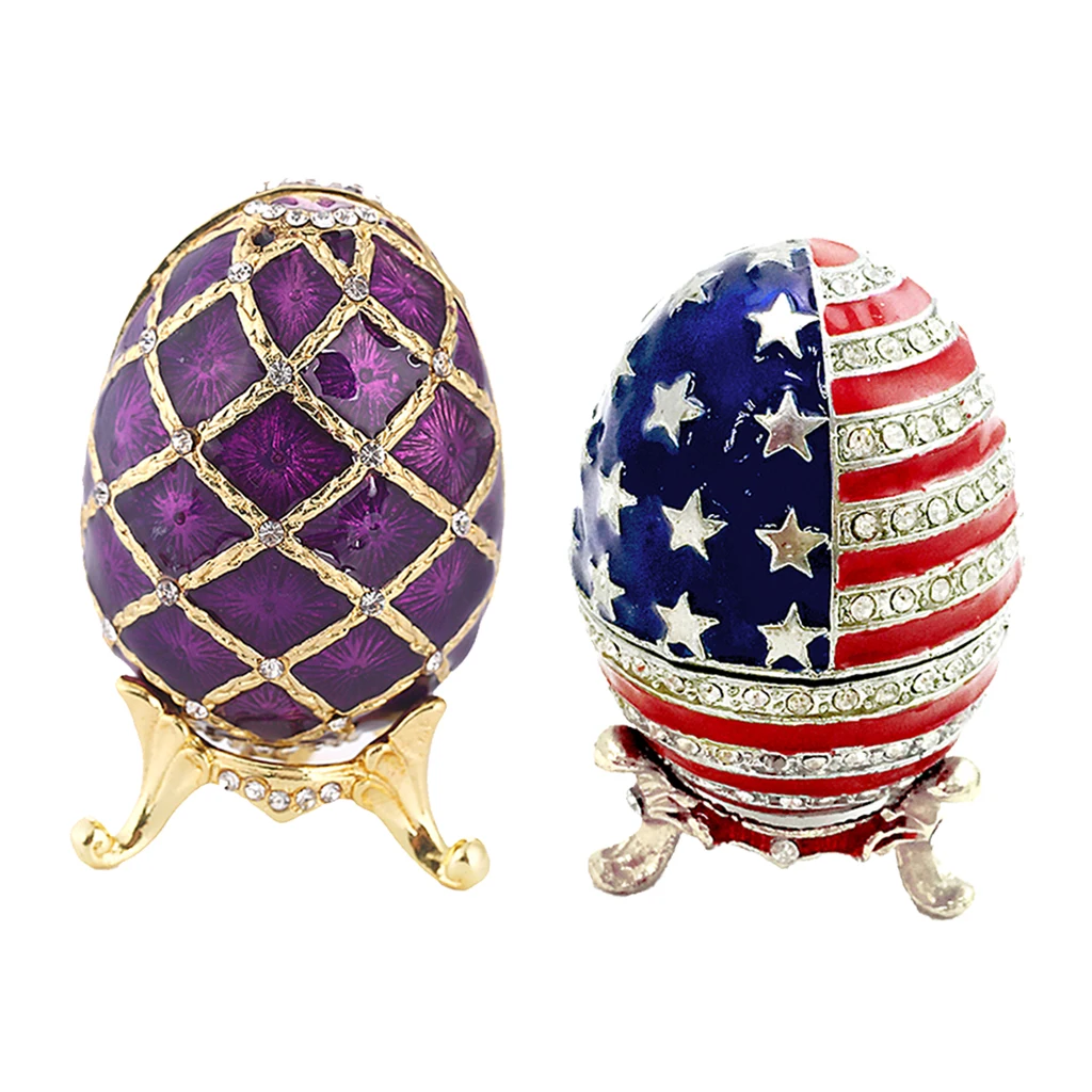 

Винтажная Пасхальная шкатулка Faberge для украшения ювелирных изделий, 2 шт.