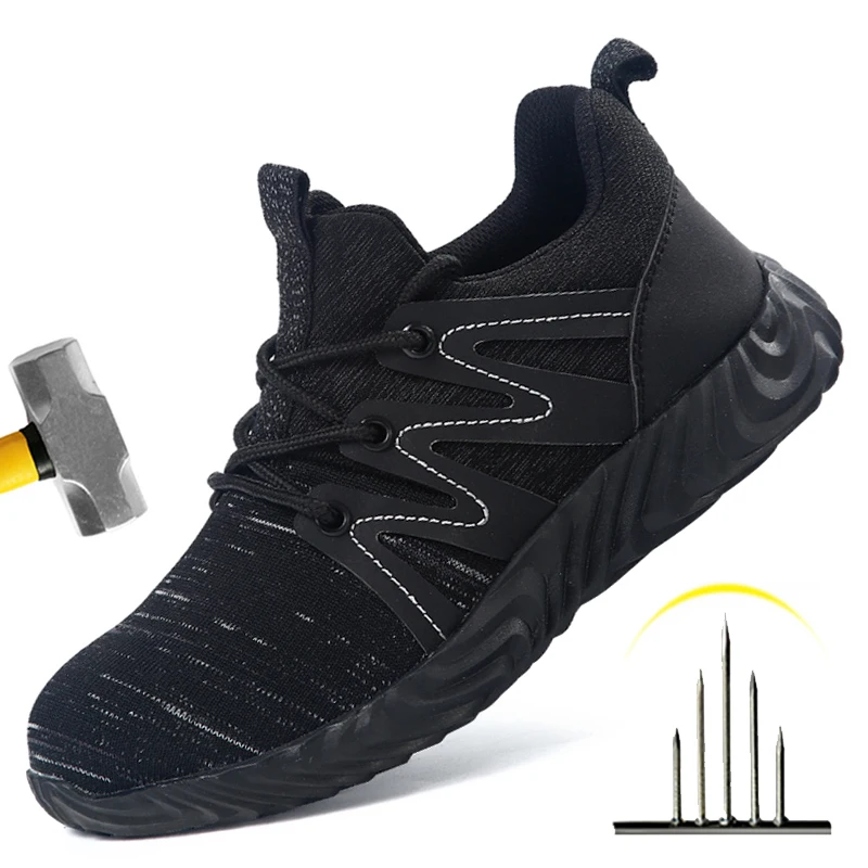 

Breathable Safety Shoes Men Work Safety Boot Steel Toe Work Shoes Anti-puncture Work Sneakers Indestructible Shoes Safety Boots