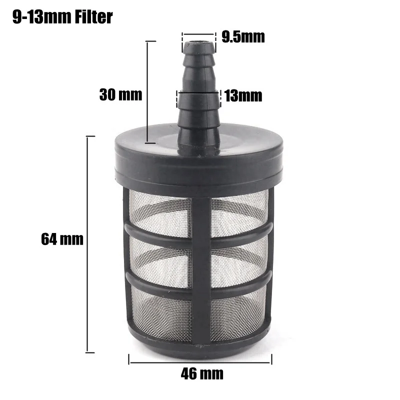 9-13mm Hose Filter 2 шт 9~ 14 мм шланг Труба фильтр мойка автомобиля SS ирригационный насос Фильтры опрыскиватель мембранный насос Абсорбирующая фильтрация сетчатый фильтр сетка - Цвет: 9-13mm Hose Filter