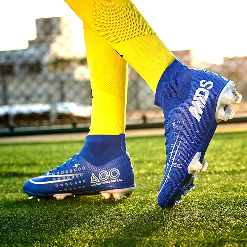Мужские футбольные шипы футбольная обувь с длинными шипами уличная легкая