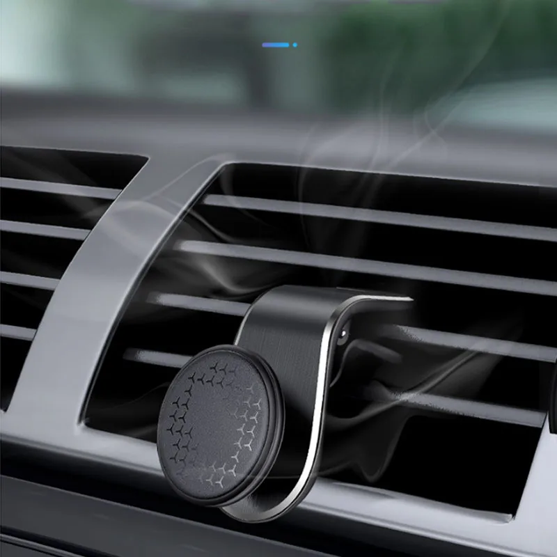 

Car Magnet Phone Holder Phone Bracket Holder L-Shaped Magnet Phone Holder Metal Magnetic Car Centeral Control Navigation Holder