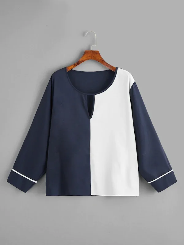 6XL Летняя Повседневная шифоновая женская блузка с длинными рукавами и круглым