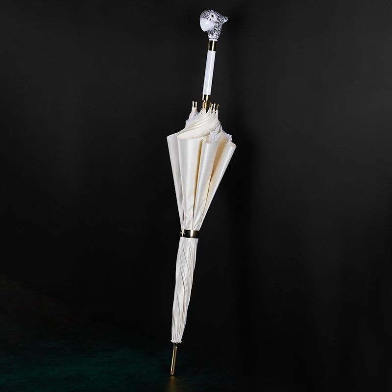 Креативный роскошный зонт Кружевной Белый Водонепроницаемый в Европейском