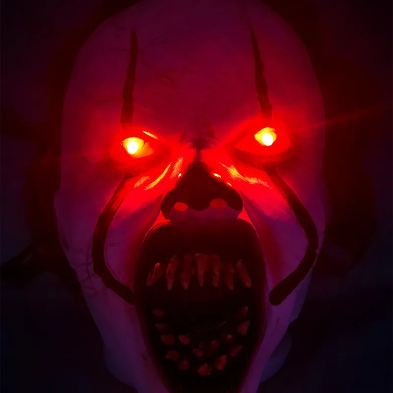 Stephen King's It 2 маска пеннивайза светодиодный парик головной убор ужас Хэллоуин