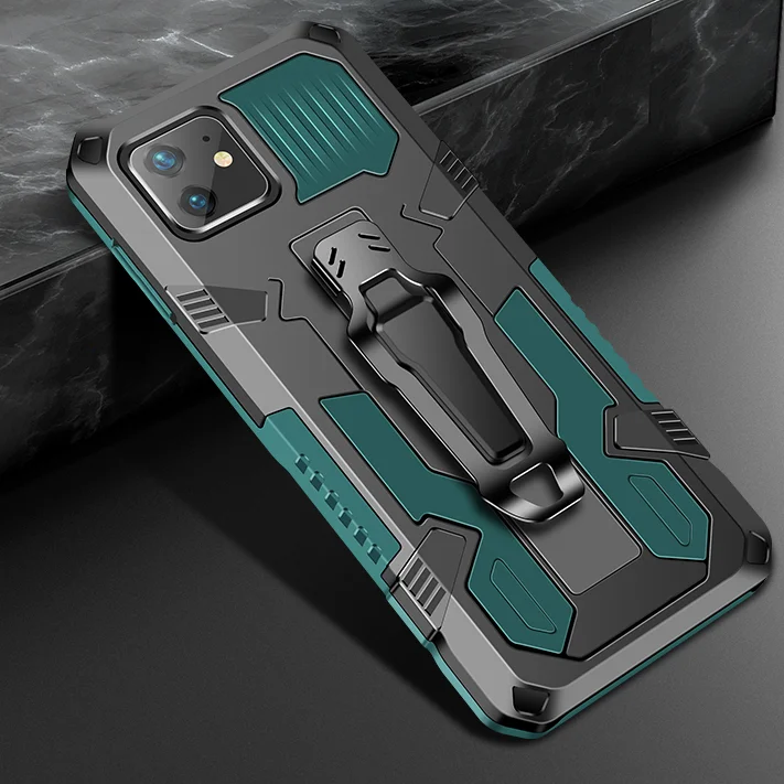 

Rugged Stand Metal Armor Phone Case For Samsung Galaxy A03S A51 A71 A21 A11 M51 5G 4G A02S A01 A41 A21S Core A02 PC Back Cover