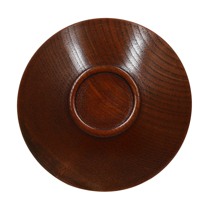 Новая популярная однотонная посуда в японском стиле деревянная миска для