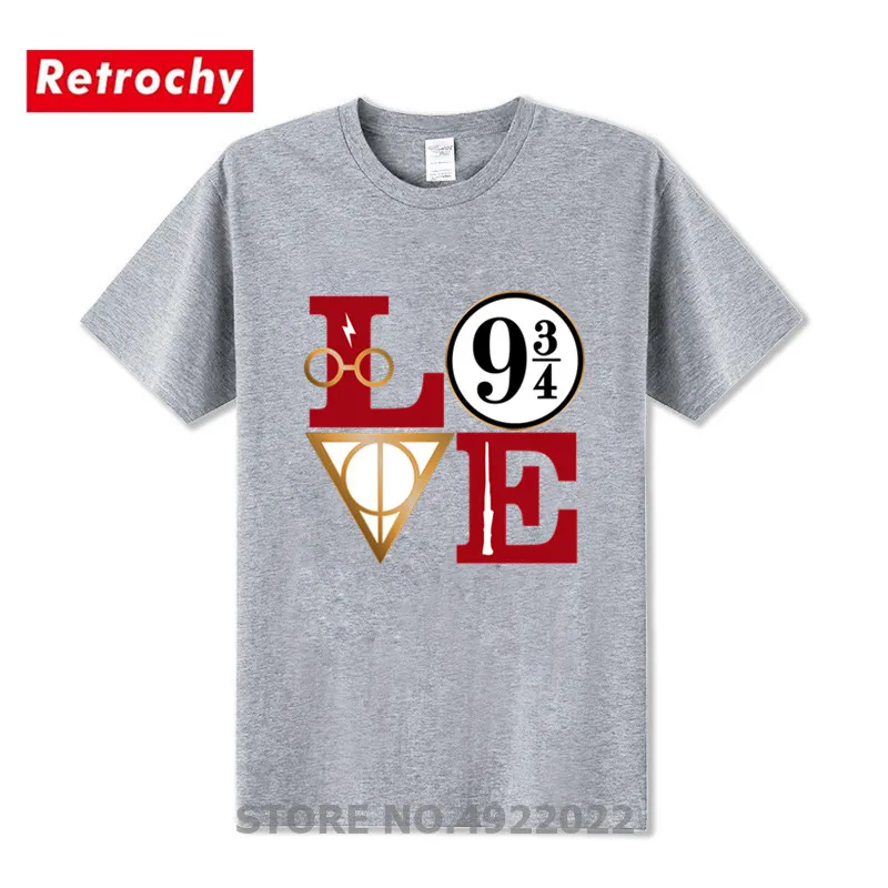 Футболка Hogwarts Harry Love Мужская футболка в стиле хип-хоп с коротким рукавом и
