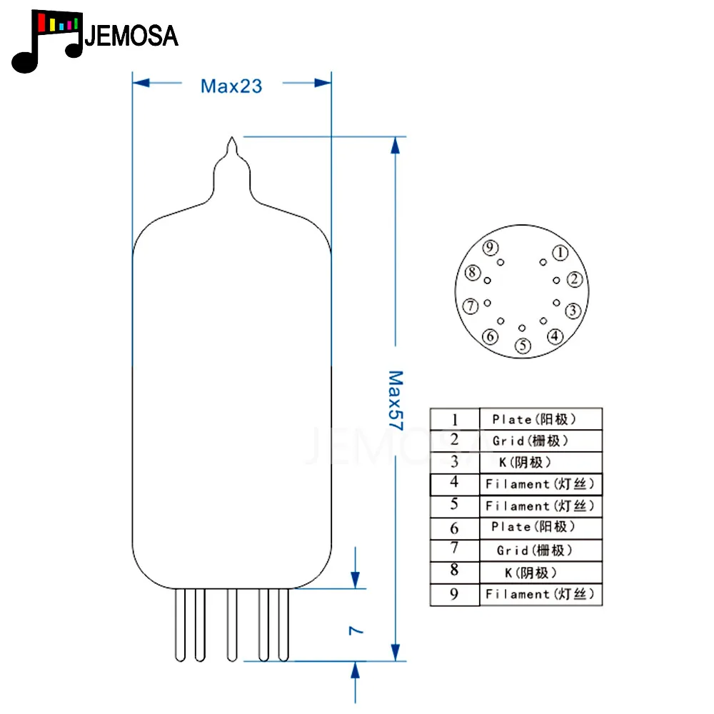 

SHUGUANG 12AU7 Vacuum Tube 12AU7-T Replace ECC82 ECC802S 6211 5814 12AU7 12AU7-TII Electron Tube HIFI Vacuum Tube Amplifier