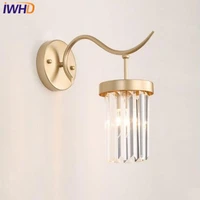 nordic modern led wall lamps wandlamp crystal wall lights bedside bedroom fixtures for home decoration applique murale luminaire