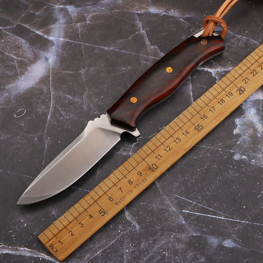

Customized 14C28N Blade +Dalbergia Wild Survival Mountaineering Camping Hiking Pocket Hunting Tactical Fixed Knife