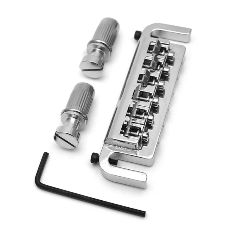 

Ohello Intonatable Combo Guitar Bridge Tailpiece for Solid-body Electric Guitar Chrome