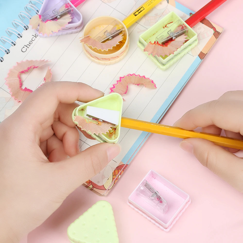 1 шт. Пластиковая точилка для карандашей с лезвием из нержавеющей стали |