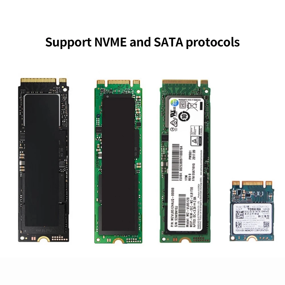 

M.2 Hard Disk Case M.2 SSD to USB3.1 Type-A HDD Enclosure Support SATA/NVME Protocol Compatible With USB3.0/USB2.0