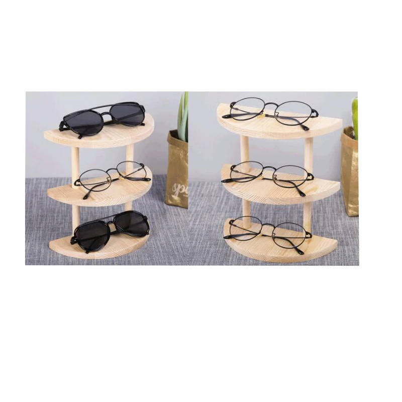 Полу-круглая деревянная витрина для солнцезащитных очков очки показывающие