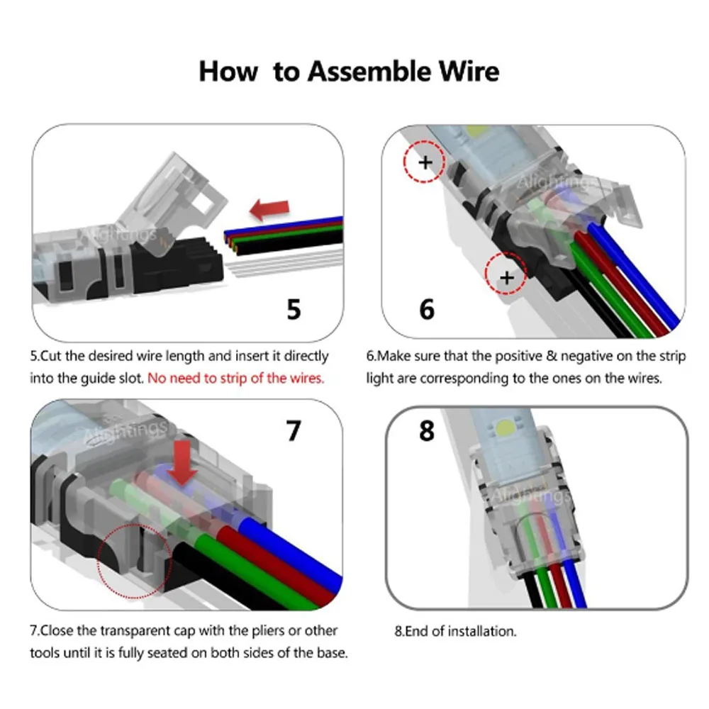 Разъемы для светодиодных лент RGB RGBW + WW 3528 5050 5 шт. | Обустройство дома