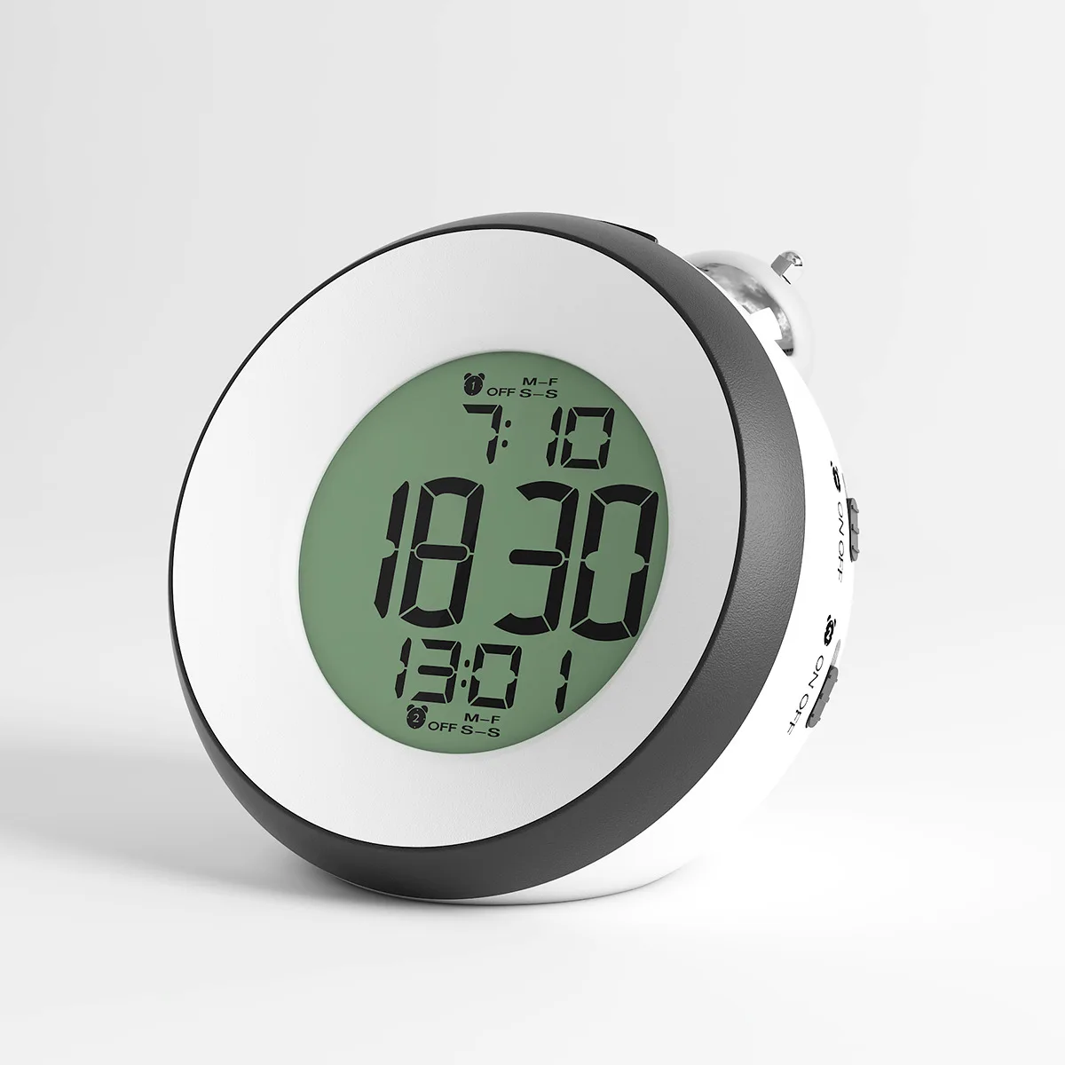 

New creative simple LED electronic alarm clock luminous intelligent compact multi-functional round alarm clock Desk Clock