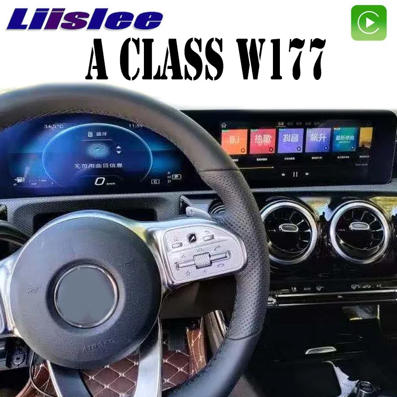 Автомагнитола LiisLee с GPS стерео Навигатором для Mercedes Benz A Class W177 A200 AMG 2018 2019 2020
