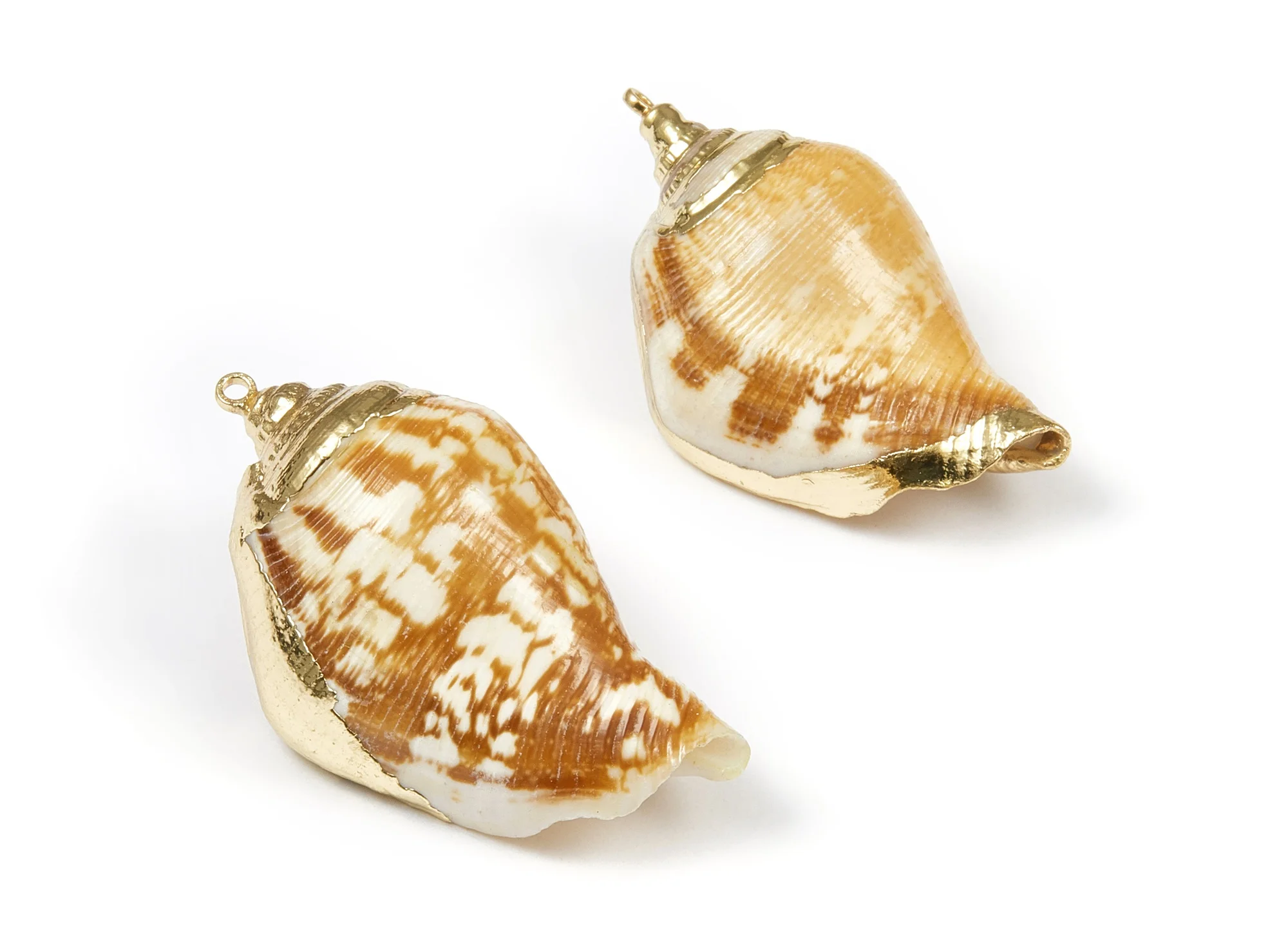 Подвески из морской ракушки серьги и кулон позолоченные 2 шт./лот 39 16x23 мм