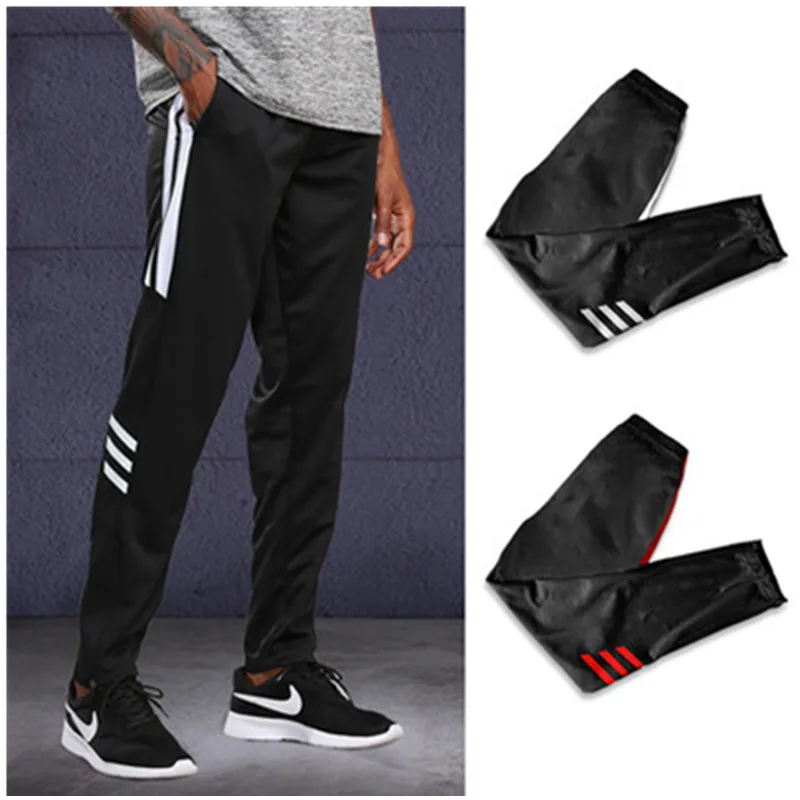 Мужские повседневные спортивные брюки с карманами свободные для фитнеса летние