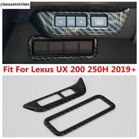 for lexus ux 200 250h 2019 2022 headlight head lights lamps switch button frame decor cover trim abs carbon fiber accessories