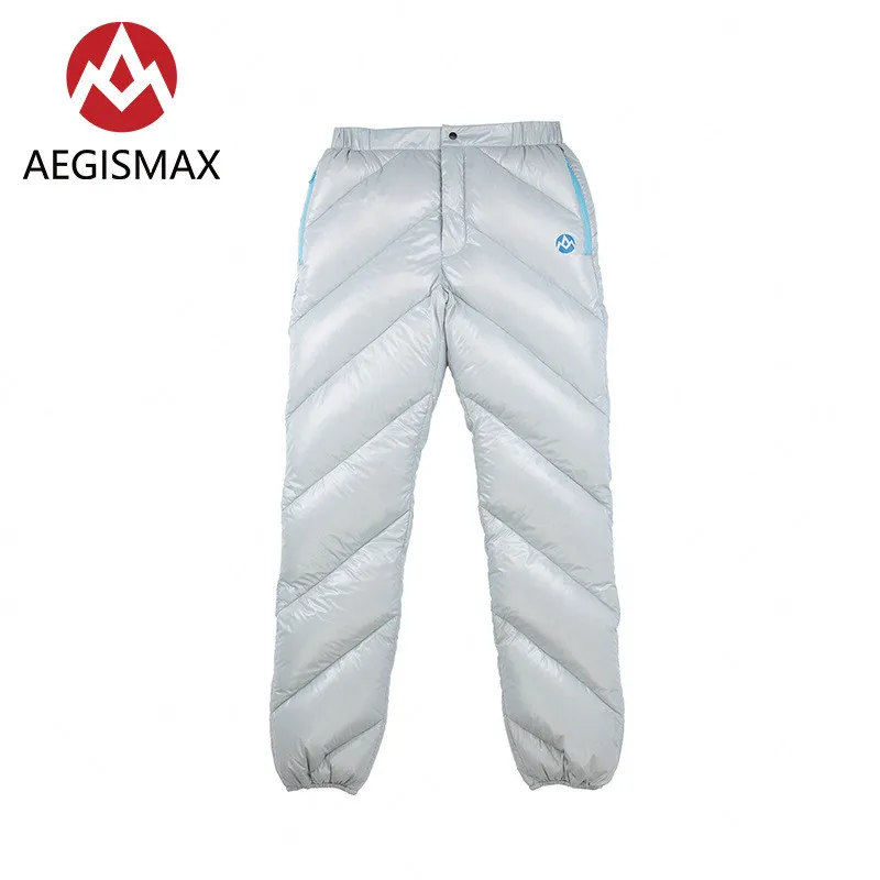 Thickening-White AEGISMAX пуховые штаны для улицы 800FP зимние штаны 95% белые гусиные пуховые штаны утолщенные сверхлегкие походные водонепроницаемые штаны - Цвет: Thickening-White
