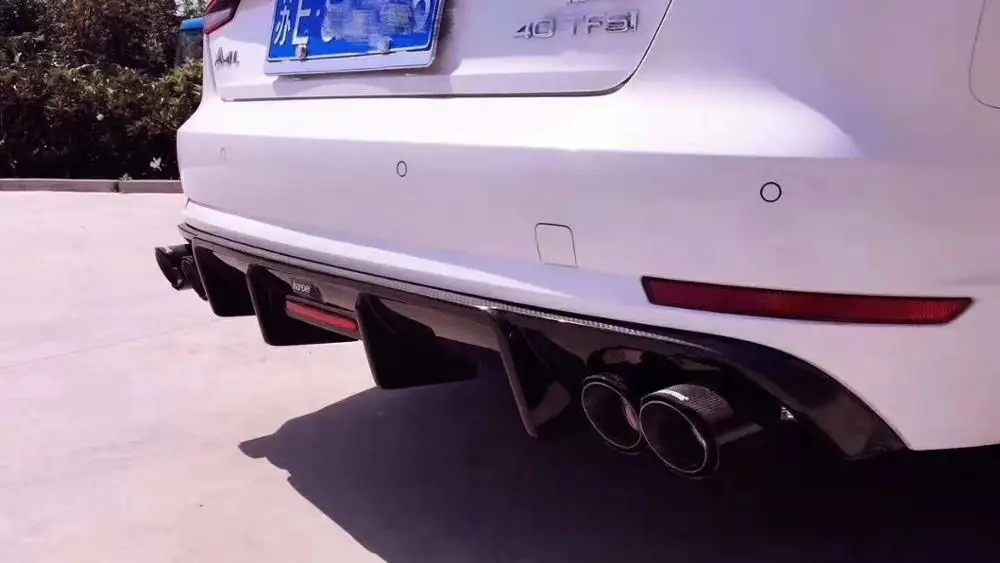 standard bumper B9 A4 B9 S4 Sline углеродного волокна задний бампер для губ Диффузор для Audi A4 B9 Седан - Цвет: standard bumper B9