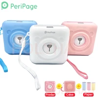 a6 peripage portable bluetooth thermal photo printer inkless mini pocket foto printer windows ios android soft case protection
