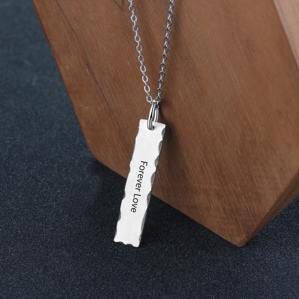 

Ожерелье с кулоном из нержавеющей стали с индивидуальной табличкой с надписью на заказ, может гравировать искусственное слово для женщин и ...