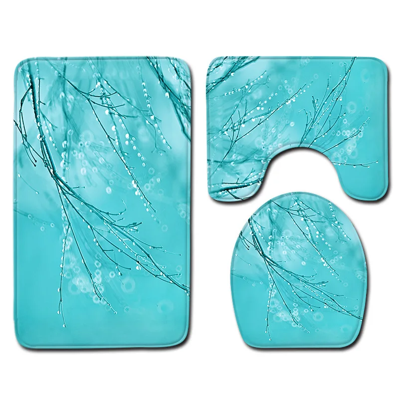 

Zeegle Bath Mats Bathroom Carpet Non-slip Toilet Rug Bath Mats Set Shower Mats Floor Mats For Bathroom Rugs