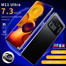 Teléfono Móvil M11 Ultra Original versión Global, Smartphone desbloqueado con Android 11,0, 7,3 pulgadas, batería de 6800 mah (1)