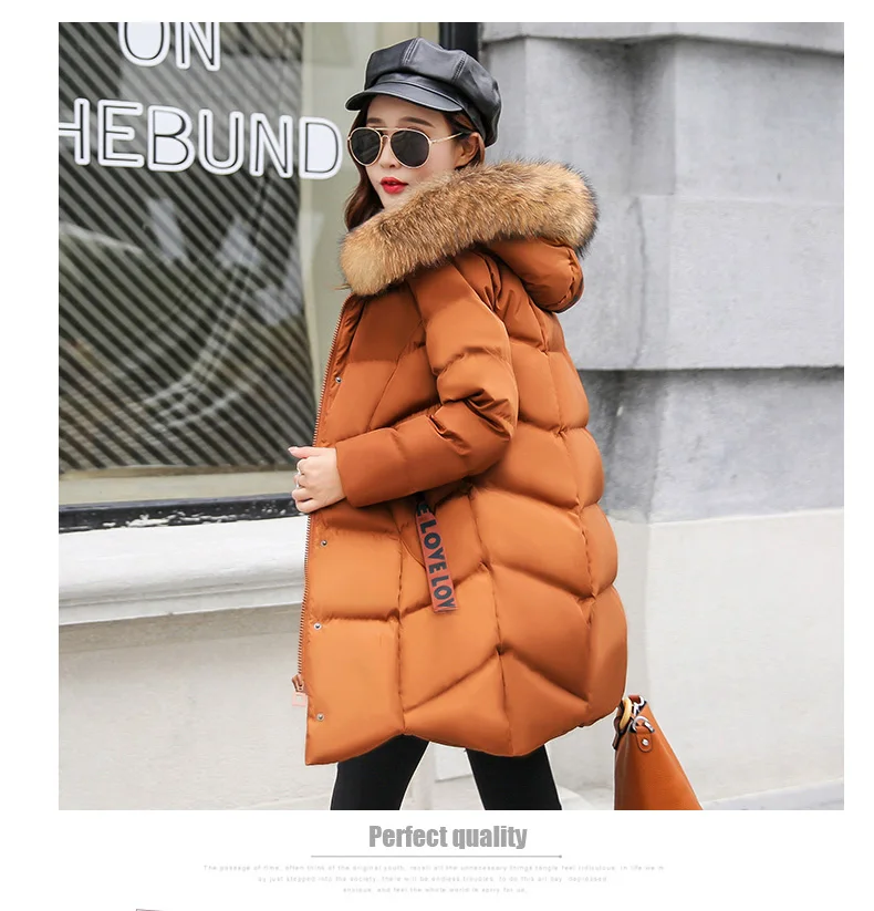 Зимняя куртка KMETRAM с большим меховым воротником 2020 Женская парка теплая