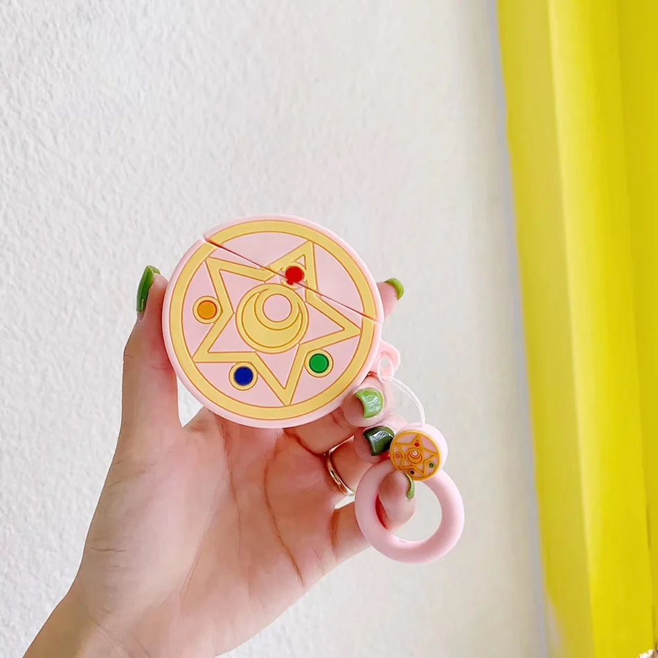 Pink Prism Для AirPods случае 3D мультяшный наушник чехол для Apple Airpods 2 забавные интимные аксессуары защитную крышку с палец кольцо ремень - Цвет: Pink Prism
