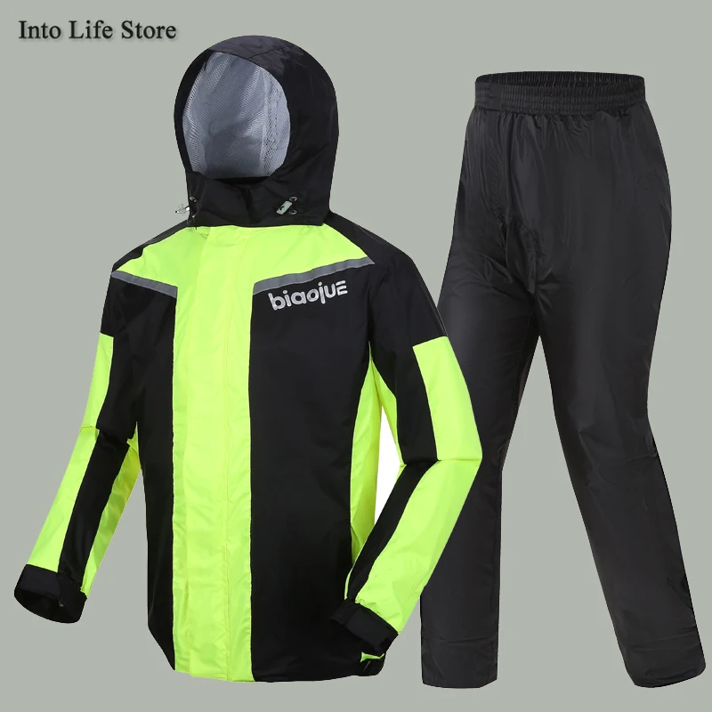 

Motorcycle Rain Coat Men Women Waterproof Raincoat Rain Pants Suit Thin Rain Jacket Women Riding Rain Poncho Camping Gift Ideas