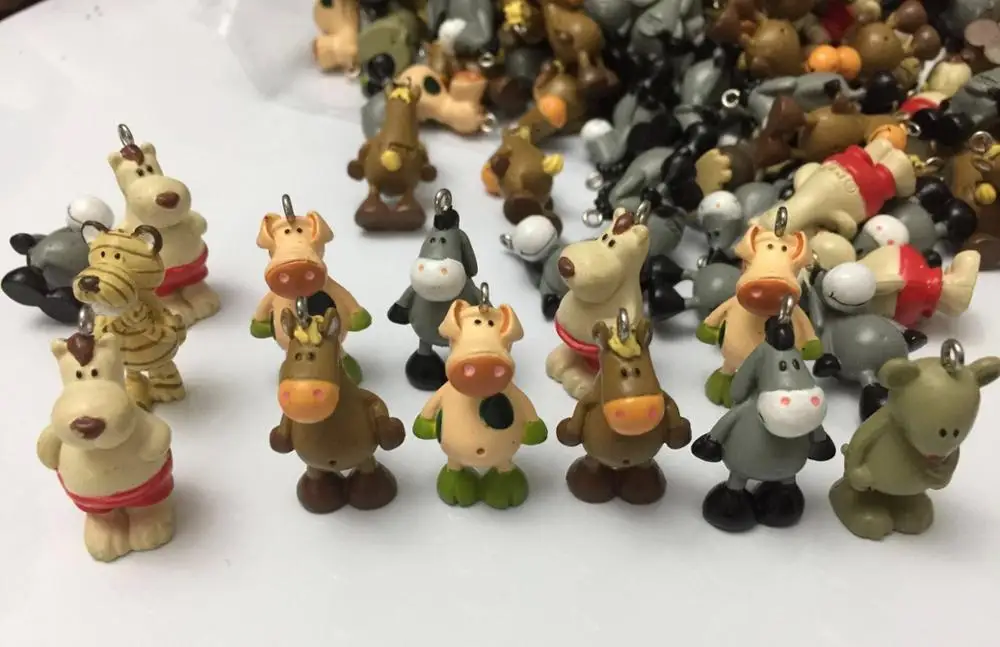 

50pcs/lot colorful small animal small toys 3cm, many type of pop capsule dolls,horse lion turtle etc, high quality kids favorate