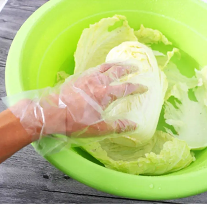 

200PCS Disposable PE Gloves Transparent Thin Protective Gloves Nursing Supplies