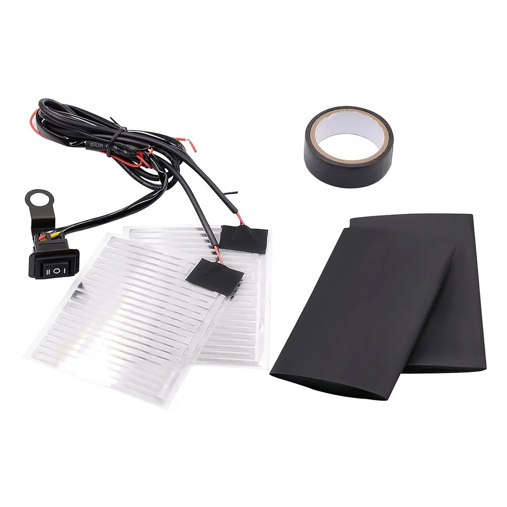 

Heated Grips 12V Adjustable Universal Motorcycle Electric Heating Handle Kit Universal Electric Heating Handlebar Pad