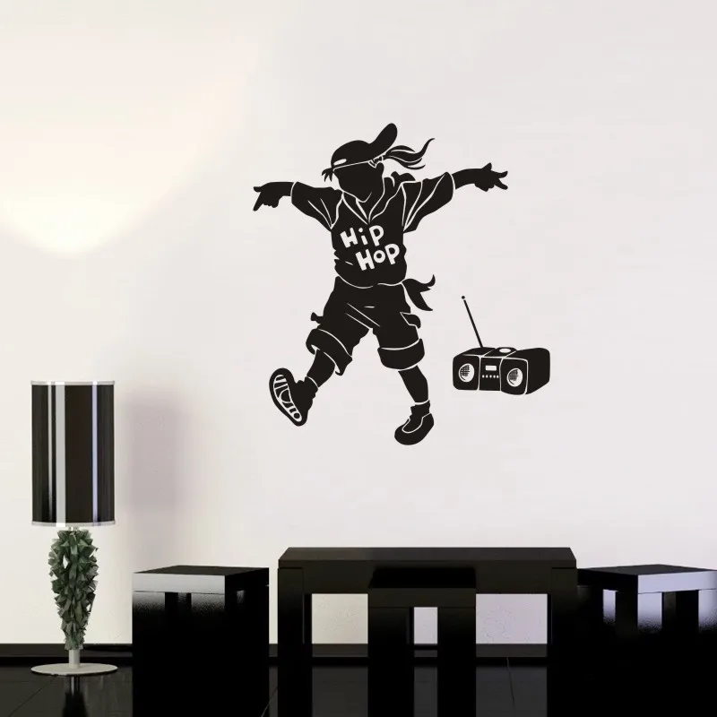 Музыка хип-хоп Наклейка на стену танцевальный рок декор Детская комната