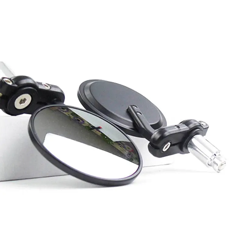 2x выпуклый Мотоцикл 3 &quotКруглый 7/8&quot Ручка Бар Конец Зеркала заднего вида для Honda