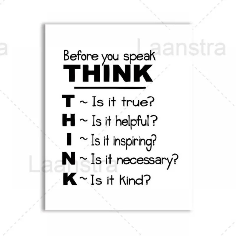 

Inspirational Quotes Canvas Print Wall Art Decoration Poster THINK Definition Picture School Education Public Places Home Decor
