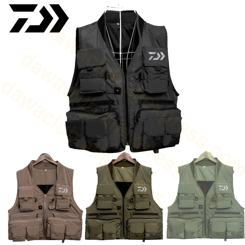 

Dawa, рыболовство, жилет, быстросохнущая дышащая рыболовная куртка, для выживания на открытом воздухе, отраженный светильник, рыбацкий жилет ...