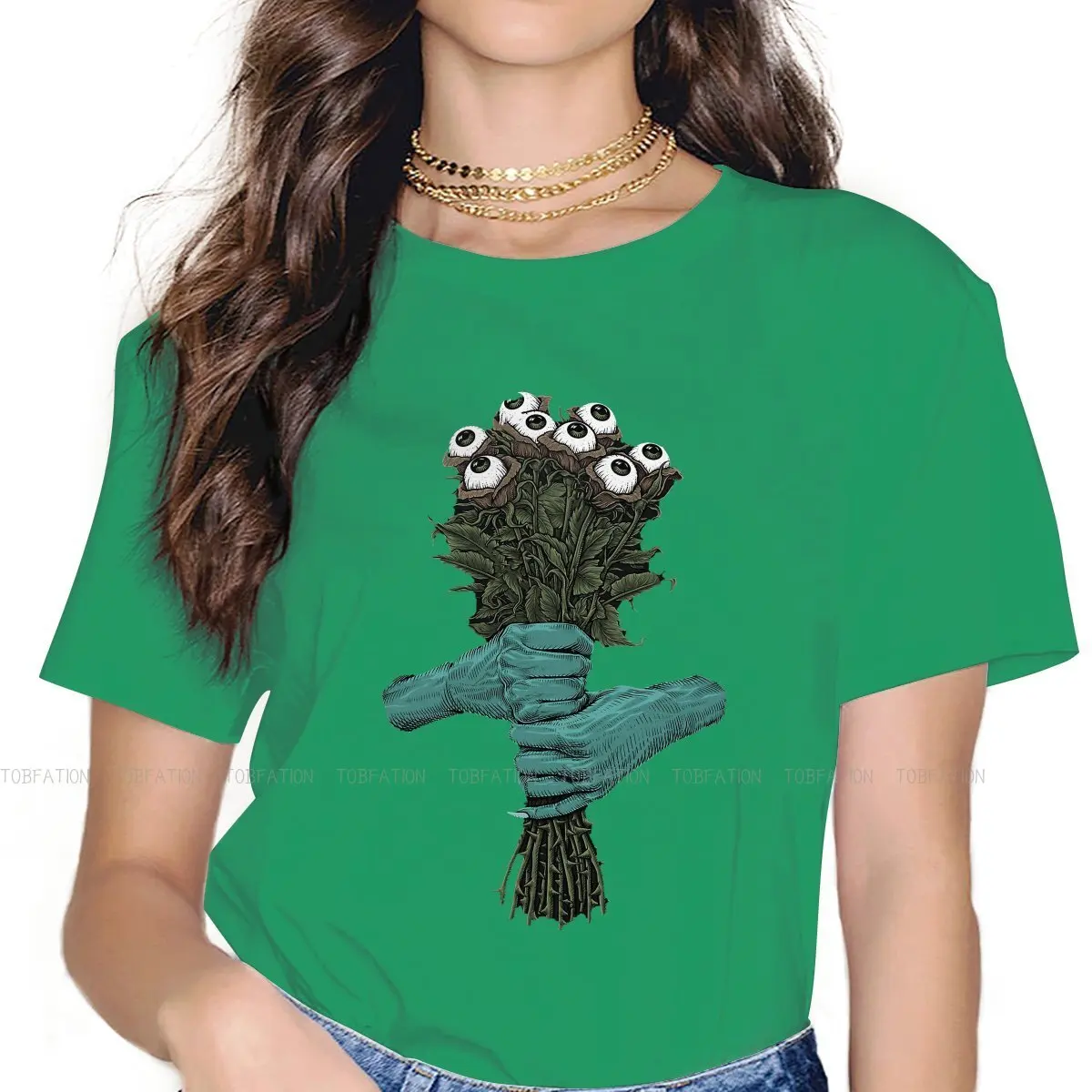 

Flower Beauty Beautiful Crewneck TShirts Winya No. 123 Essential Print Girl T Shirt Hipster Clothing