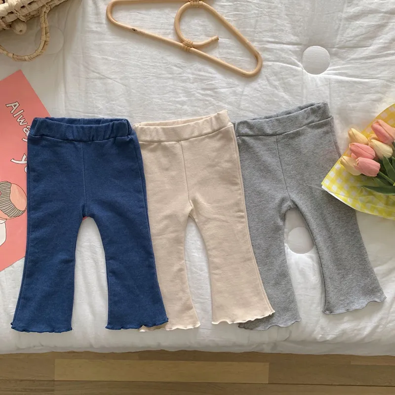 

Осенне-зимние повседневные штаны для маленьких девочек, детская зимняя одежда для младенцев до 3 лет с ушками, однотонные хлопковые плюшевы...