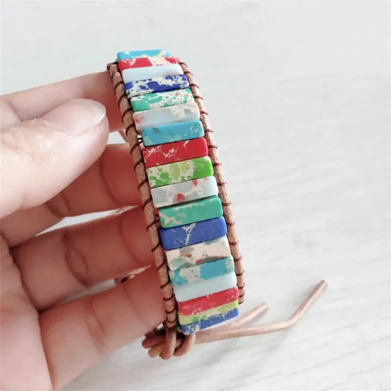 Богемский Браслет Радужный квадратный ряд 2020 император ручной работы популярный