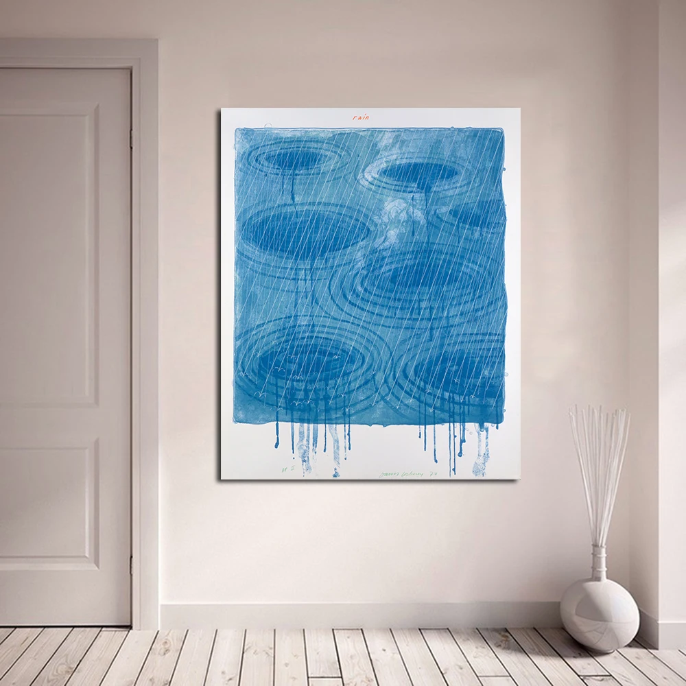 Холст JQHYART фотография Давида Hockney картина для дождя домашний декор печать