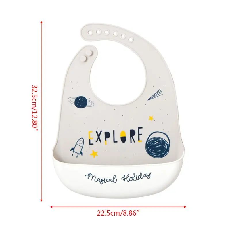 

Cartoon Baby Bibs Waterproof Soft Silicone Newborn Feeding Bib Saliva Towel