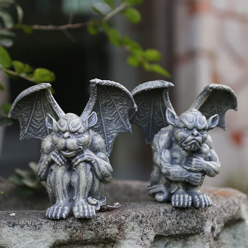 

Hot Resin Statue Garden Guardian Sculptures Figurine Medieval Gothic Indoor Outdoor Yard Garden Decor Statue D6