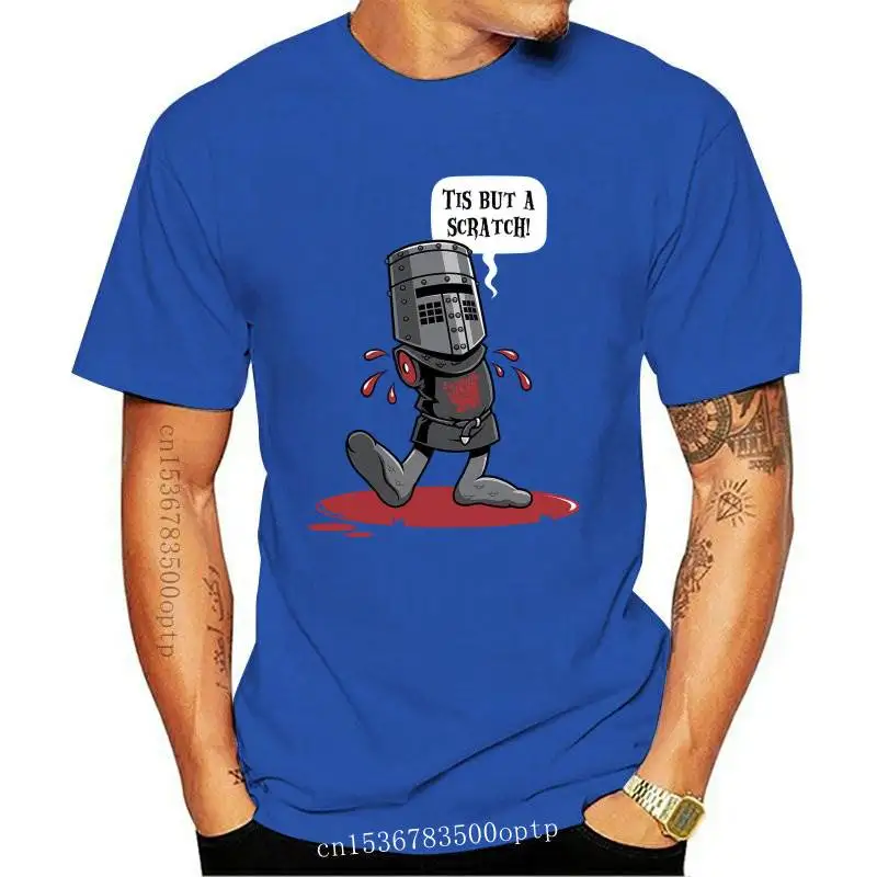New Tis But A Scratch The Black Knight Monty Python And The Holy Grail Black T-Shirt Present Casual Tee Shirt