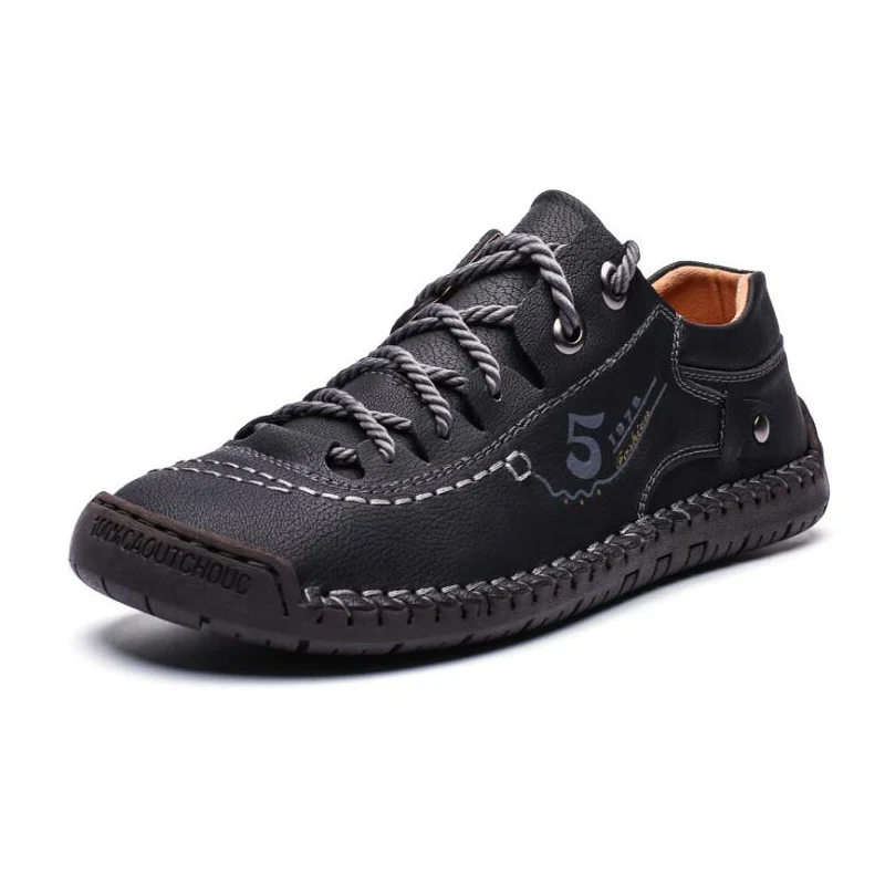 

Men's Leather Shoes Brand Retro Business Shoes for Men Loafers Moccasins Fashion Casual Soft Non-Slip Driving Shoes Large Size