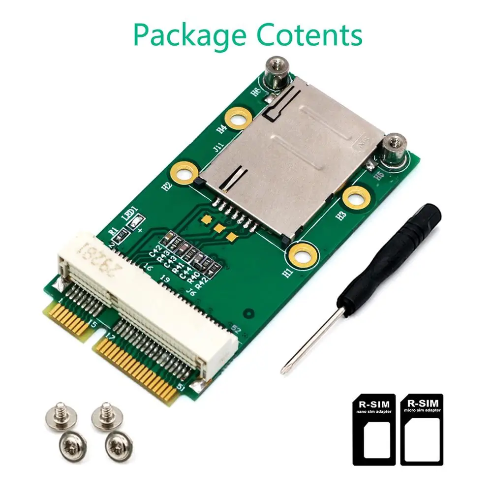 Мини адаптер PCI E со слотом для SIM карты 3G/4G WWAN HSPA модем LTE мини карта GPS настольных